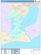 Port Arthur Digital Map Color Cast Style